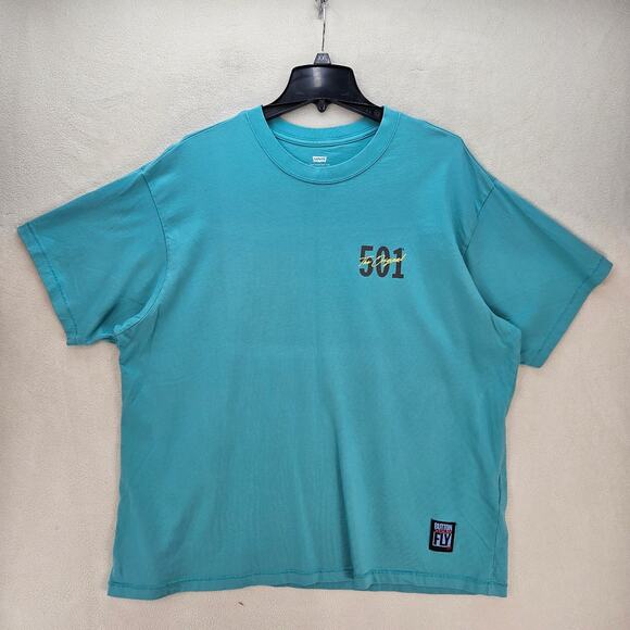 LEVI'S 501 VINTAGE STYLE WOMEN'S XLARGE RELAXED FIT BLUE BUTTON YOUR FLY Y2K - Picture 1 of 7